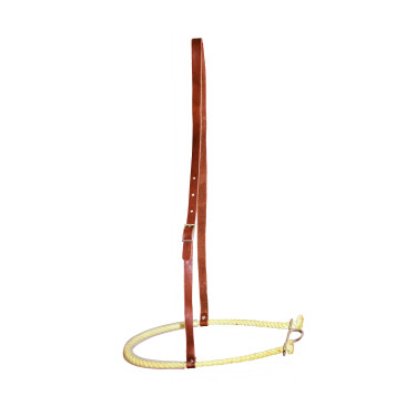 Neusriem Pool's 555 van leer met rawhide Neusriem Pool's 555 van leer met rawhide