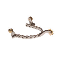 Eperons western Lakota inox tressés avec roue Eperons western Lakota inox tressés avec roue