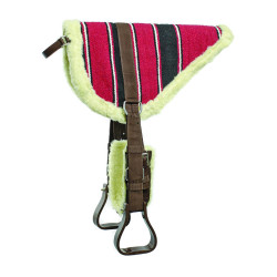 Navajo Lakota barebackpad met stijgbeugels en singel Zwart / rood