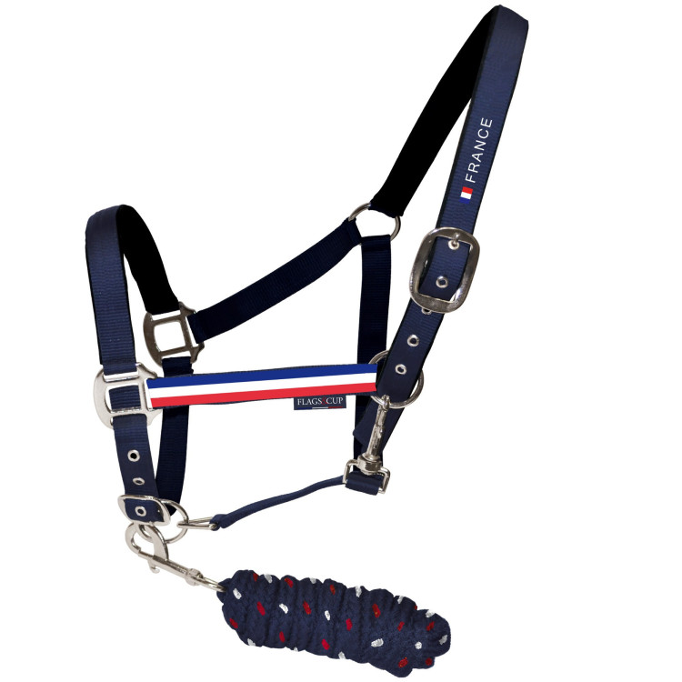 Set halster en lijn France Collection Flags & Cup