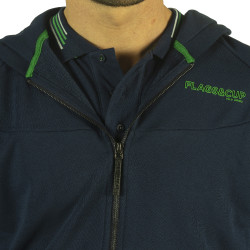 Herenvest met rits Mako Flags & Cup Marineblauw