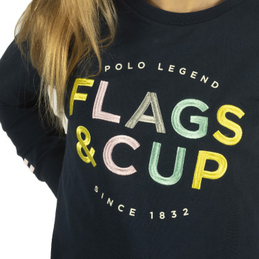 Sweatshirt dames Veria Flags & Cup Marineblauw
