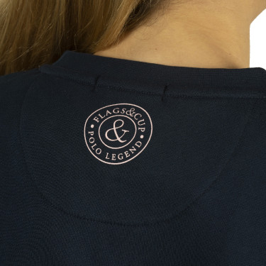 Sweatshirt dames Veria Flags & Cup Marineblauw