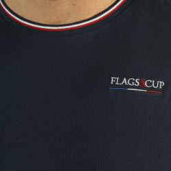 Heren T-shirt Frankrijk Collectie Flags & Cup Marineblauw