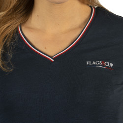 Dames T-shirt Frankrijk Collectie Flags & Cup Dames T-shirt Frankrijk Collectie Flags & Cup