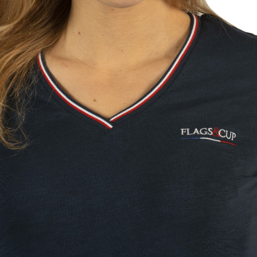 Dames T-shirt Frankrijk Collectie Flags & Cup Dames T-shirt Frankrijk Collectie Flags & Cup