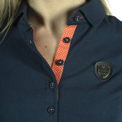 Damespolo Larissa Flags & Cup Marineblauw Damespolo Larissa Flags & Cup Marineblauw