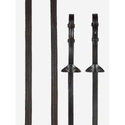 Rênes en caoutchouc LeMieux Marron / argent Rênes en caoutchouc LeMieux Marron / argent