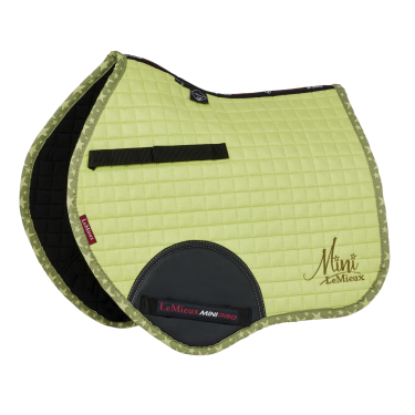 Mini LeMieux Suede Jump Vierkant Tapis Kiwi Kaki