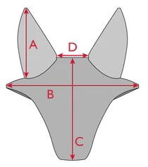 Illustratie van de maattabel voor Paardenkap Tommy Hilfiger Equestrian