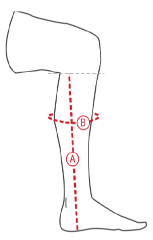 Illustratie van de maattabel voor Paardenrijlaarzen en -boots Horze