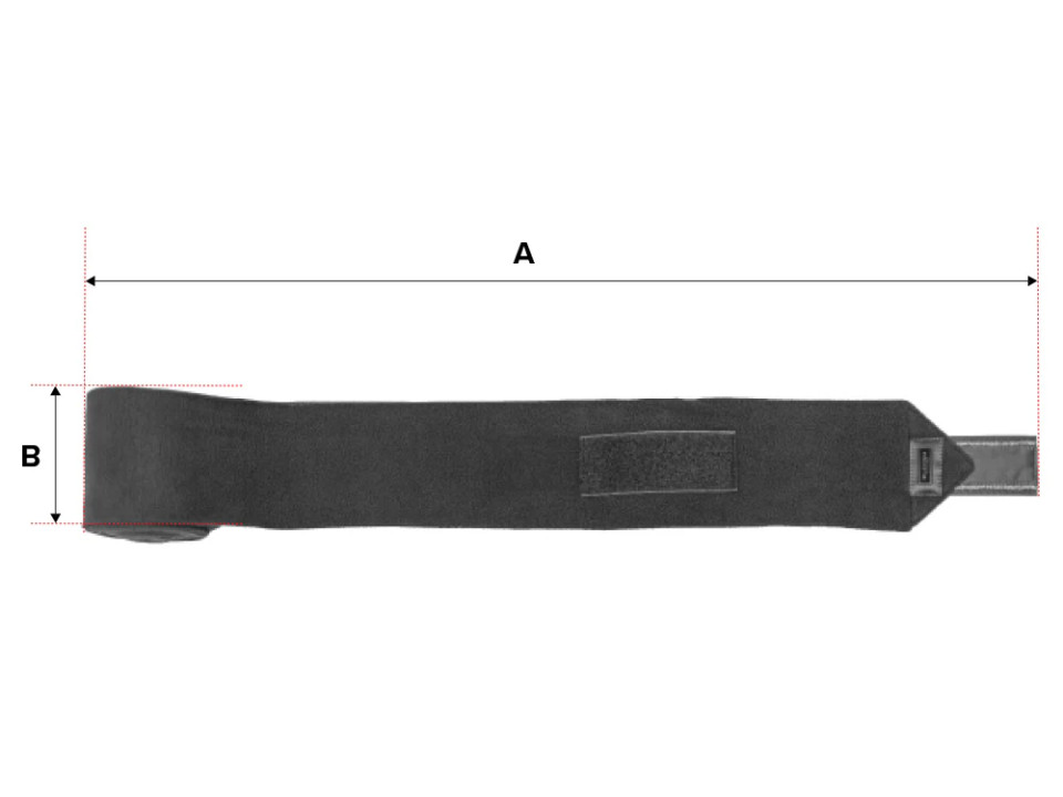 Illustratie van de maattabel voor Bandages en onderbandages paard Equestrian Stockholm